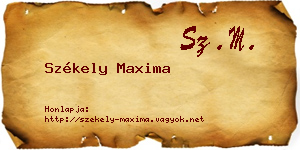 Székely Maxima névjegykártya